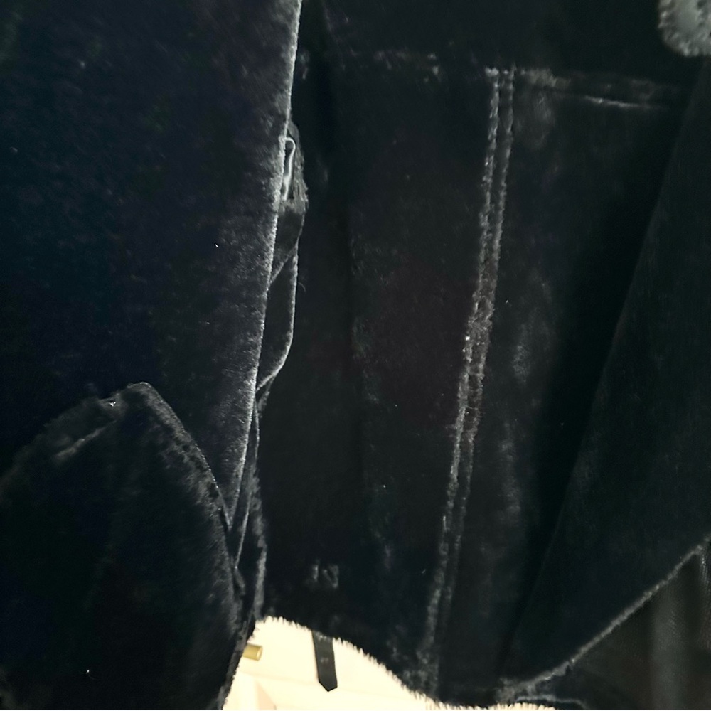 Black hutch moto fur jacket - Picture 5 of 6